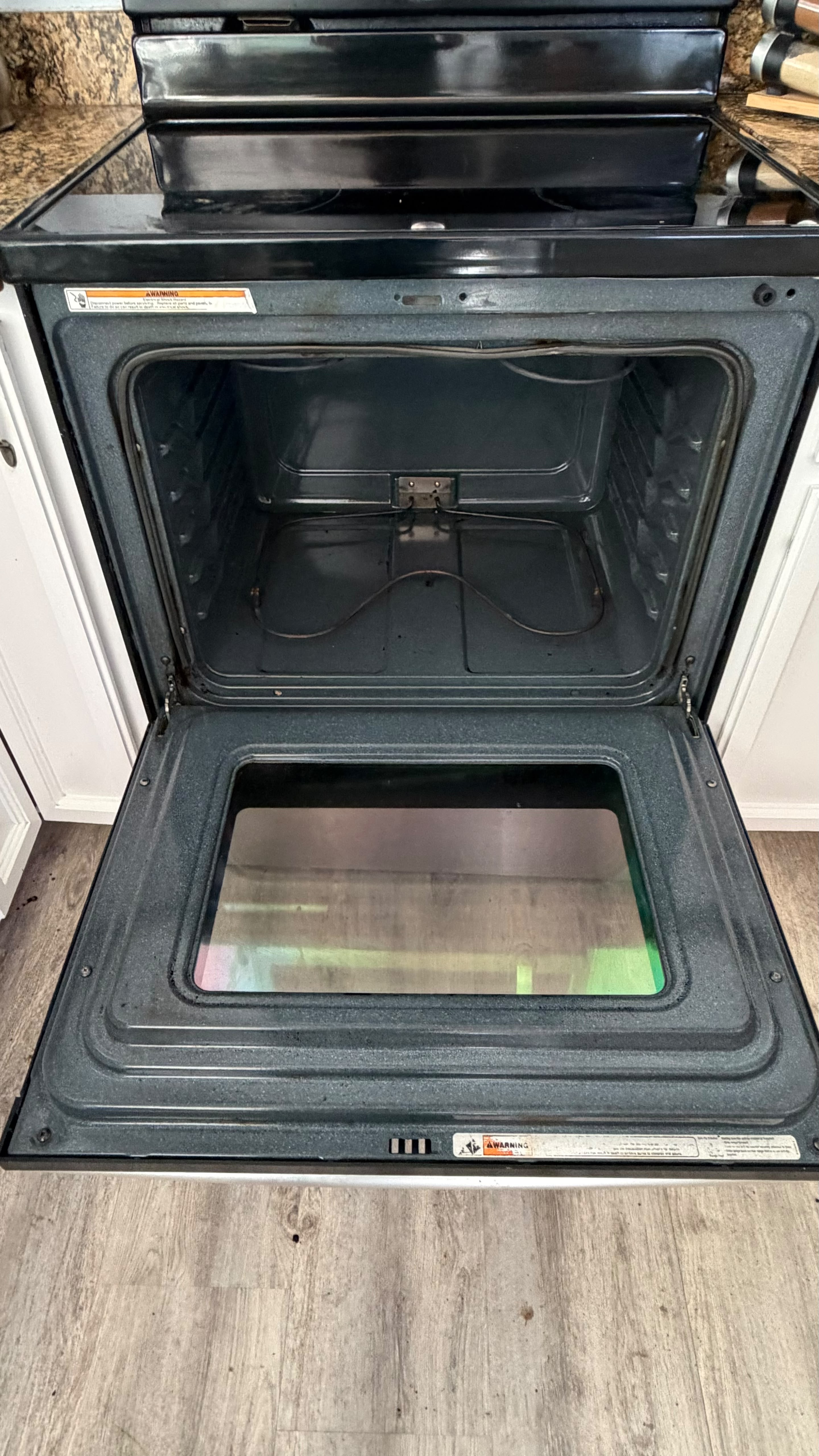 Oven interior after deep cleaning